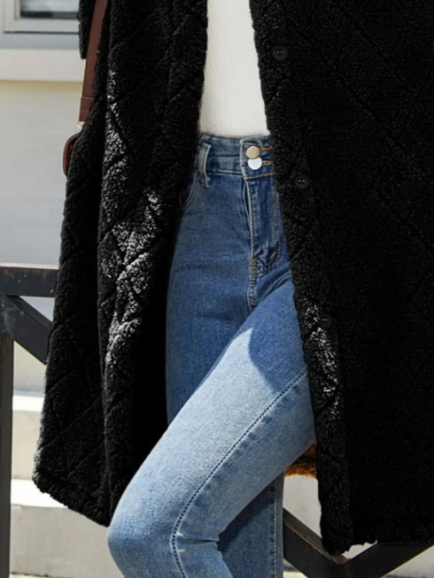 'Elowen' Thermal Fleece Coat - Celes Fashion